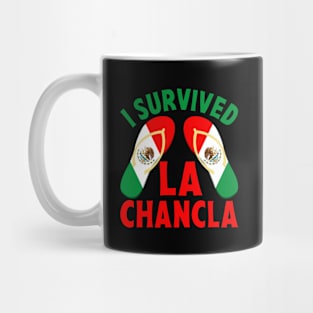 I Survived La Chancla Mexican Mexico Flag Mug